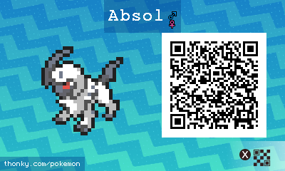 absol QR Code for Pokémon Sun and Moon