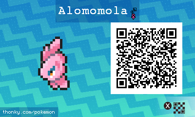 Alomomola QR Code for Pokémon Sun and Moon QR Scanner