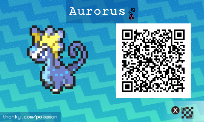 Aurorus QR Code for Pokémon Sun and Moon QR Scanner