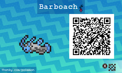 Barboach QR Code for Pokémon Sun and Moon QR Scanner