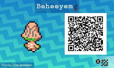 Beheeyem QR Code for Pokémon Sun and Moon QR Scanner