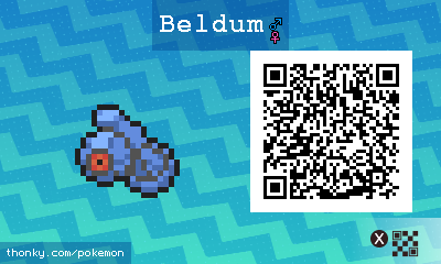 Beldum QR Code for Pokémon Sun and Moon