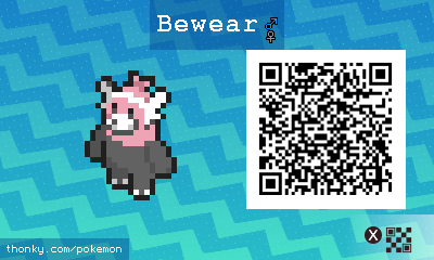 Bewear QR Code for Pokémon Sun and Moon