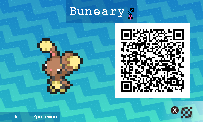 Buneary QR Code for Pokémon Sun and Moon QR Scanner