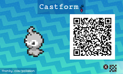 Castform QR Code for Pokémon Sun and Moon QR Scanner