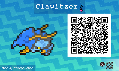 Clawitzer QR Code for Pokémon Sun and Moon QR Scanner