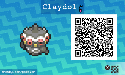 Claydol QR Code for Pokémon Sun and Moon QR Scanner