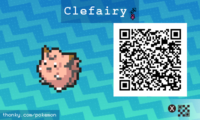 Clefairy QR Code for Pokémon Sun and Moon