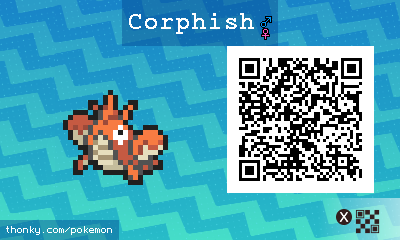 Corphish QR Code for Pokémon Sun and Moon QR Scanner