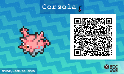 Corsola QR Code for Pokémon Sun and Moon