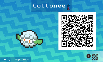 Cottonee QR Code for Pokémon Sun and Moon QR Scanner