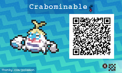 Crabominable QR Code for Pokémon Sun and Moon
