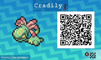 Cradily QR Code for Pokémon Sun and Moon QR Scanner
