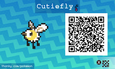 Cutiefly QR Code for Pokémon Sun and Moon QR Scanner
