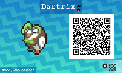 Dartrix QR Code for Pokémon Sun and Moon