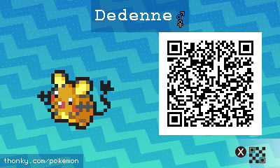 Dedenne QR Code for Pokémon Sun and Moon QR Scanner