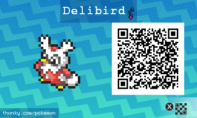 Delibird QR Code for Pokémon Sun and Moon QR Scanner