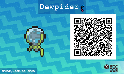 Dewpider QR Code for Pokémon Sun and Moon