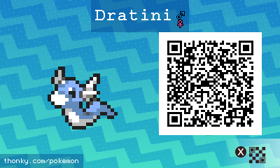 Dratini QR Code for Pokémon Sun and Moon QR Scanner