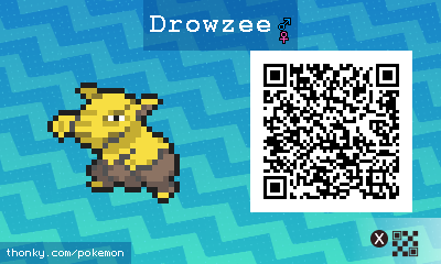Drowzee QR Code for Pokémon Sun and Moon