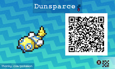 Dunsparce QR Code for Pokémon Sun and Moon QR Scanner