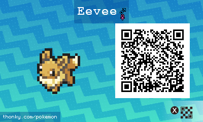 Eevee QR Code for Pokémon Sun and Moon QR Scanner