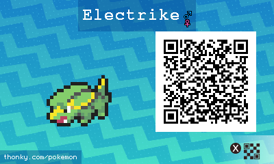 Electrike QR Code for Pokémon Sun and Moon QR Scanner