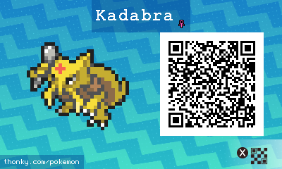 Kadabra ♀ QR Code for Pokémon Sun and Moon QR Scanner