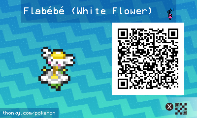Flabébé (White Flower) QR Code for Pokémon Sun and Moon QR Scanner