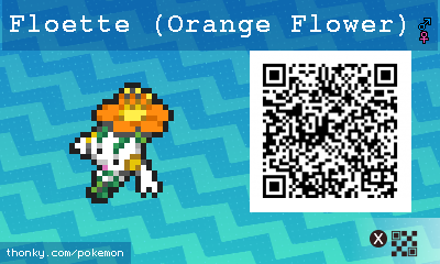 Floette (Orange Flower) QR Code for Pokémon Sun and Moon QR Scanner