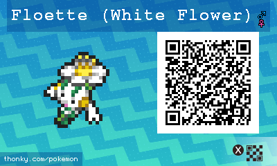 Floette (White Flower) QR Code for Pokémon Sun and Moon QR Scanner