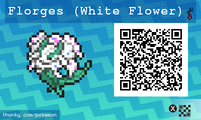 Florges (White Flower) QR Code for Pokémon Sun and Moon QR Scanner