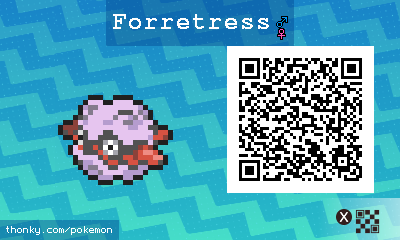 Forretress QR Code for Pokémon Sun and Moon QR Scanner