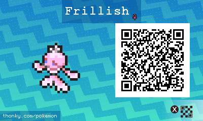 Frillish ♀ QR Code for Pokémon Sun and Moon QR Scanner