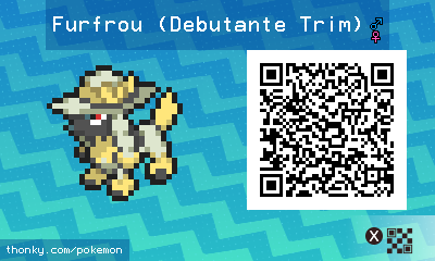 Furfrou (Debutante Trim) QR Code for Pokémon Sun and Moon QR Scanner