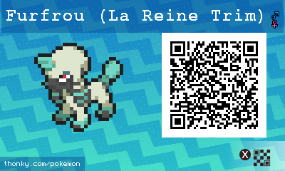 Furfrou (La Reine Trim) QR Code for Pokémon Sun and Moon QR Scanner