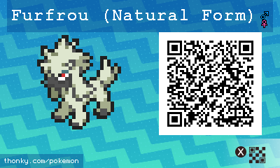Furfrou (Natural Form) QR Code for Pokémon Sun and Moon QR Scanner