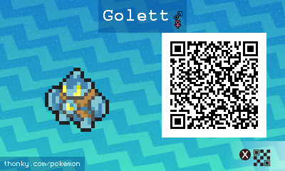 Golett QR Code for Pokémon Sun and Moon QR Scanner