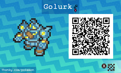 Golurk QR Code for Pokémon Sun and Moon QR Scanner