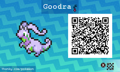 Goodra QR Code for Pokémon Sun and Moon QR Scanner