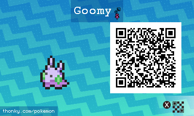 Goomy QR Code for Pokémon Sun and Moon QR Scanner