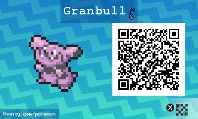 Granbull QR Code for Pokémon Sun and Moon QR Scanner