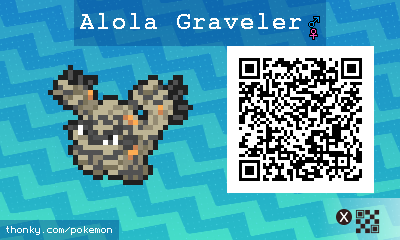 Alola Graveler QR Code for Pokémon Sun and Moon