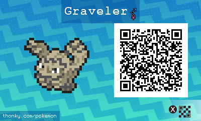 Graveler QR Code for Pokémon Sun and Moon QR Scanner