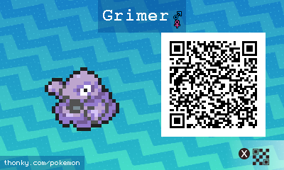 Grimer QR Code for Pokémon Sun and Moon QR Scanner
