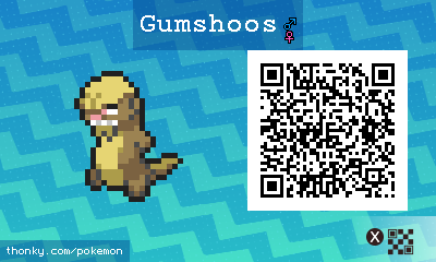 Gumshoos QR Code for Pokémon Sun and Moon QR Scanner