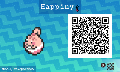Happiny QR Code for Pokémon Sun and Moon QR Scanner