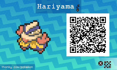 Hariyama QR Code for Pokémon Sun and Moon QR Scanner