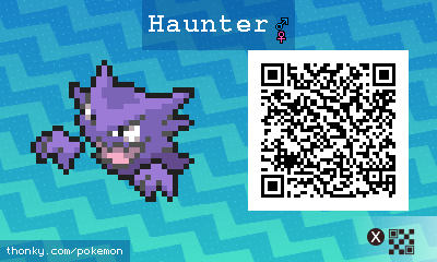 Haunter QR Code for Pokémon Sun and Moon