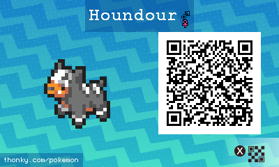 Houndour QR Code for Pokémon Sun and Moon QR Scanner